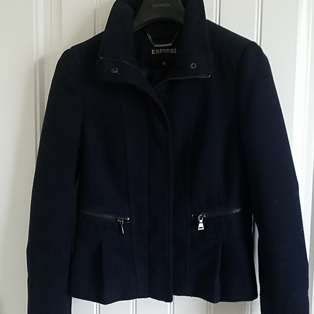 Express Navy Blue Coat
